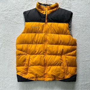 VINTAGE 90's COLUMBIA Men's Medium
Down Feather Puffer Vest Yellow Ski Snow Coat